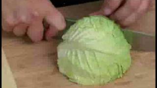 Cooking Tips  How to Chop Savoy Cabbage [upl. by Maritsa]