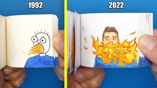 Rehaciendo mi primer flipbook 30 AÑOS DESPUÉS  ANIMACIÓN [upl. by Suolhcin]