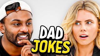 Dad Jokes  Dont laugh Challenge  Sath vs Peyton  Raise Your Spirits [upl. by Sass260]