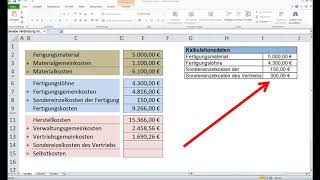 Vorkalkulation Nachkalkulation Zuschlagskalkulation mit Normalkosten [upl. by Lua]