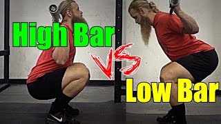 High Bar Squat vs Low Bar Squat [upl. by Ruthven892]