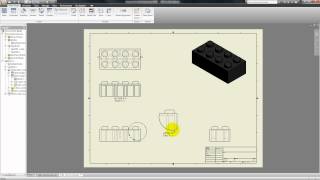 Autodesk Inventor Tutorial 27 Place Views in a Drawing [upl. by Eniotna619]