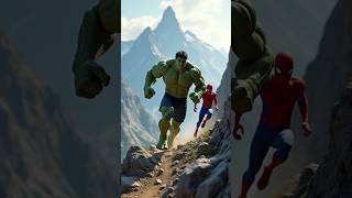 Green hulk vs Red hulk hulk greenhulk redhulk spiderman marvel shorts [upl. by Any]