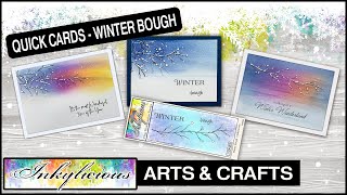 Quick Christmas Cards  Winter Bough [upl. by Ahsinnod]