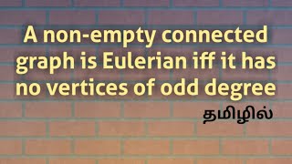 A nontrivial connected graph G is an Eulerian iff if it contains no vertex of odd degree [upl. by Skyla]