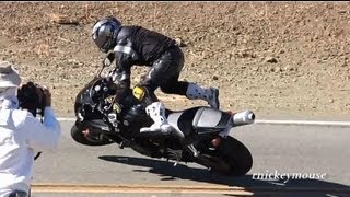 Mulholland Highside Motorcycle Crash [upl. by Ariik]