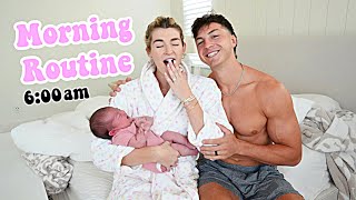 OUR MORNING ROUTINE WITH A NEWBORN BABY [upl. by Aleafar]