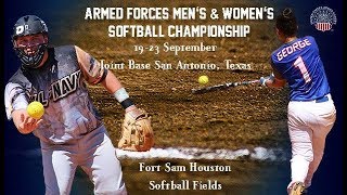 Army v Navy 2017 Armed Forces Mens Softball Game 1 [upl. by Euqinomod393]