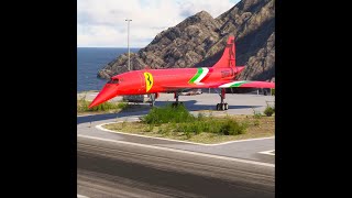 This is crazy Concorde Ferrari Hypersonic Aircraft takes off from short runway [upl. by Udale666]