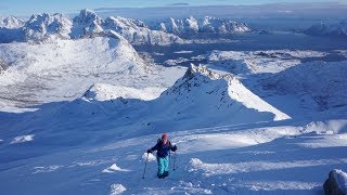 Backcountry skiing Lofoten  Rundfjellet [upl. by Berner]