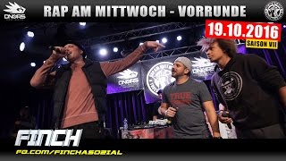 RAP AM MITTWOCH MÜNCHEN 191016 BattleMania Vorrunde feat FINCH LAMIN uvm 24 GERMAN BATTLE [upl. by Retepnhoj]