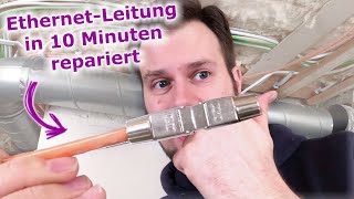 Netzwerkleitung reparieren OHNE Spezialwerkzeug in 10 Minuten  LiveTutorial [upl. by Wadesworth584]