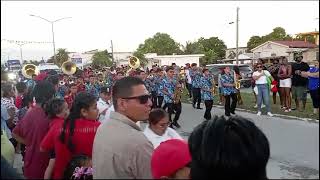 corozal community college marching band corozal carnival parade 2023 [upl. by Duggan]