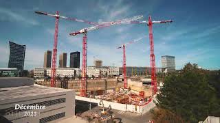 ArcelorMittal Kirchberg Headquarters  Constructions time lapse [upl. by Towney218]