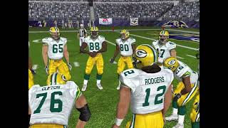 Madden 08 Preseason Week 4 Packers  Ravens Rodgers vs Flacco [upl. by Yekcor]