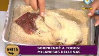 Para sorprender milanesas rellenas con huevo frito hecho en lata [upl. by Tnomal]