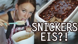 Snickers Eis oder Torte  Veganer Peanut Butter Kuchen [upl. by Hermie263]