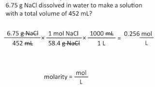 Molarity Practice Problems Part 2 [upl. by Ursel596]