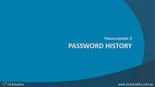 Passwordstate 8  Password History [upl. by Anneh]