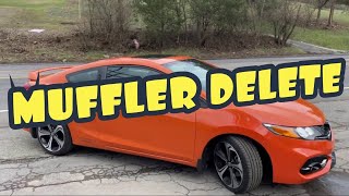 2014 Honda Civic Si EXHAUST w MUFFLER DELETE [upl. by Suirtimid358]