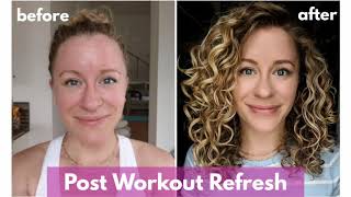 Easy Post WORKOUT REFRESH for curly hair [upl. by Leary]