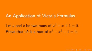 An application of Vietas formula for cubic equations [upl. by Nevlin77]