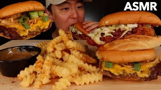 Shake Shack vs In n Out Shack Attacks  KevSMR ASMR No Talking [upl. by Nosneb]