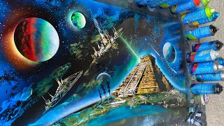 Aliens invasion spray painting [upl. by Holbrooke597]