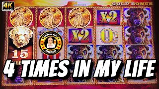 4 TIMES IN MY LIFE over 100 SPINS on Buffalo Gold Slot Machines [upl. by Nicolle]