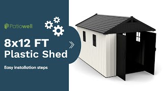 Patiowell Plastic Storage Shed ｜ 8 x 12 FT Assembly [upl. by Lezley207]