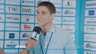 Round 3 Gibraltar Chess postgame interview with Nitzan Steinberg [upl. by Idnahk307]