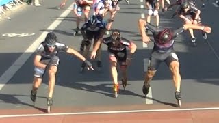 Berlin Inline Speed Skating Marathon 2016  Finish Slowmotion [upl. by Ballinger]