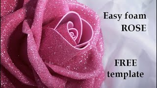 Foam flowers tutorial How to make Wall hanging DIY Glitter Foam sheet craft ideas Foamy [upl. by Akamahs146]