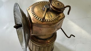 Vintage JUSTRITE Carbide Lamp cleanup [upl. by Frances]