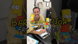 Tattoo Artists Draw Bart Simpson From Memory 🤔 tattoo tattooartist simpsons drawing tattooshop [upl. by Dougy96]