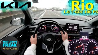 2023 Kia Rio 10 TGDI 6Speed Manual 100 PS TOP SPEED AUTOBAHN DRIVE POV [upl. by Hansiain]