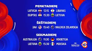 Rugpjūčio 25–27 d Pasaulio vyrų krepšinio čempionato rungtynių tvarkaraštis per TV3 tv3lt ir Go3 [upl. by Ainatit]