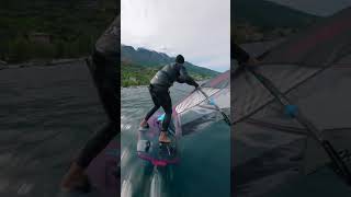 Insane Windsurfing FPV  🚁 shot by Patrick Lombardi windsurfer action action ocean fpvdrone [upl. by Amaras]