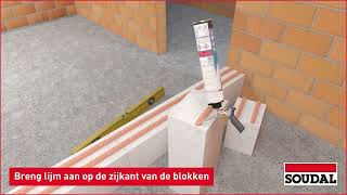 Soudabond Easy adhesive foam  blokken en isolatieplaten verlijmen [upl. by Elbon]