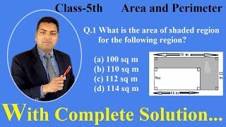 Class5th  Area amp Perimeter  Area and Perimeter  MCQ  Area of square and Rectangle [upl. by Ieluuk859]