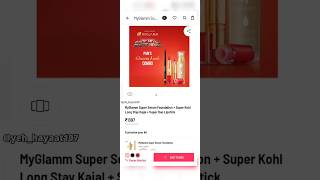 💥Myglamm super serum foundation kajal and duo lipstick combo offer yehhayaat myglammlootoffer [upl. by Feldstein329]