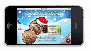 Loteria Navidad 2011 HD para Iphone y Android  Próximamente en Android Market y AppStore [upl. by Kuo]