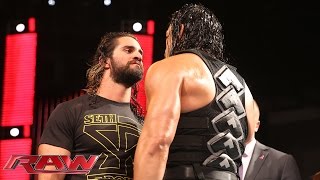 Roman Reigns defies The Authority Raw October 26 2015 [upl. by Livesay]