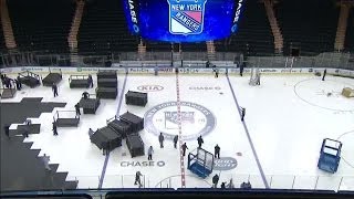 Basketball to Hockey timelapse at MSG [upl. by Lrak]