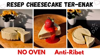 Resep Japanese CheeseCake terENAK yang pernah kubuat‼️ NO OVEN NO RIBET😫👍🏻  レアチーズケーキレシピ [upl. by Ariew]