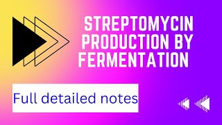 Industrial production of StreptomycinStreptomycin production by fermentationSide effectsRecovery [upl. by Enidualc476]