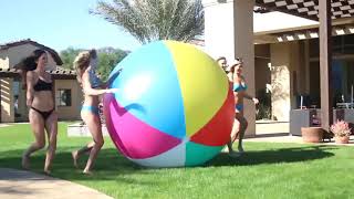 Top Race Giant 6 Foot Inflatable Beach Ball Pool Ball Beach Summer Parties [upl. by Zumstein]