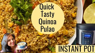 Tasty VEGETABLE QUINOA PULAOPILAF in INSTANT POT under 5 min  Protein Rich LunchShinewithShobs [upl. by Ahsin]