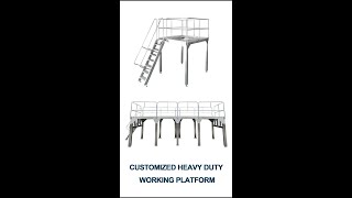 How to customize heavy duty working platform for linear multihead weigherworking platfrom gantry [upl. by Onimod]