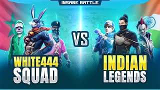 White444 Squad Vs Indian Legends  Free Fire Insane Clash Squad battle bw India Vs Mena Server [upl. by Enahsed]